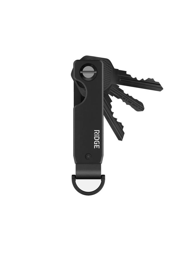 The Ridge Key Organizer - Compact Metallic Key Holder, Minimalist Innovative Keyholder, Smart Keychain Secures 2-6 Keys, Royal Black, One size - Image 1