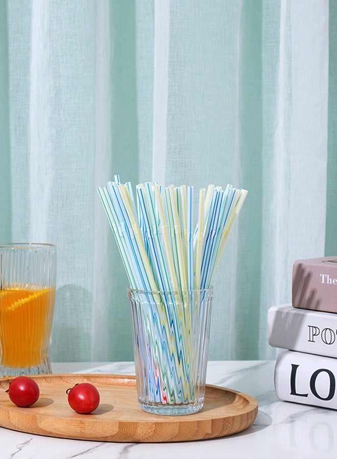 100Pcs Disposable Flexible Colorful Drinking Straws, Food Grade Plastic Bendable Straws for Water, Juice, Milk Tea and Cold Drinks - Image 5