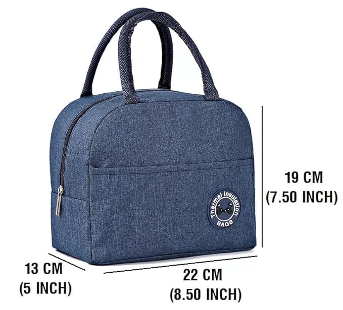 Mivira Mivira Waterproof Thermal Insulated Travel Lunch Storage Bag LeakProof Hot Cold Lunch Bag Reusable Tote Bag with Inner Aluminum Foil for School Picnic Office Outdoor Navy Blue  - Image 5