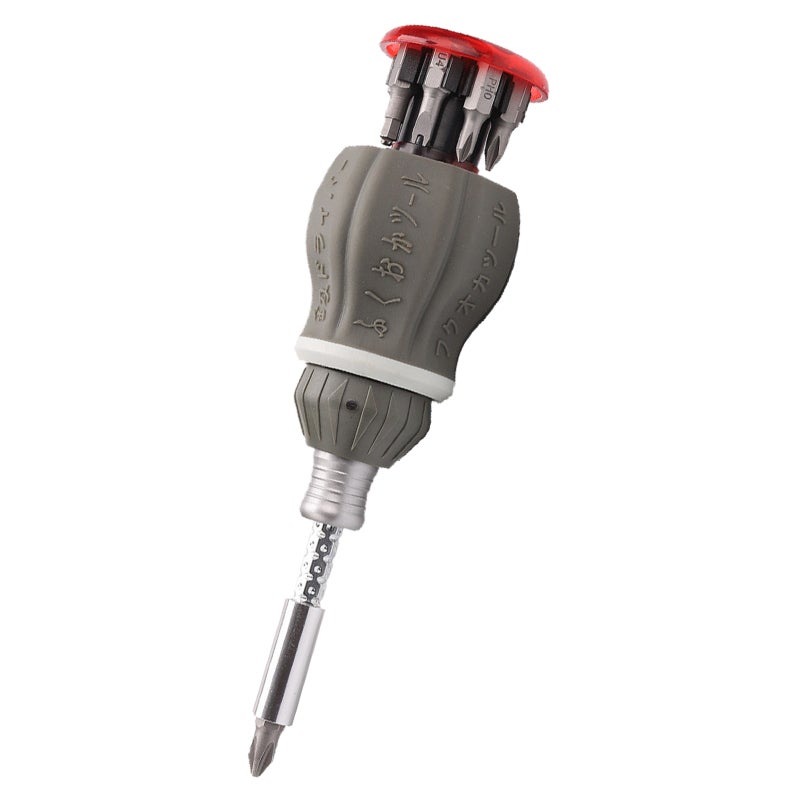 Ratchet Screwdriver Set: 8 Magnetic Adjustable Bits, Ergonomic Grip - Compact Portable Design, Ratcheting Screwdriver for Home Repair, DIY Projects, Professional Use - Image 3