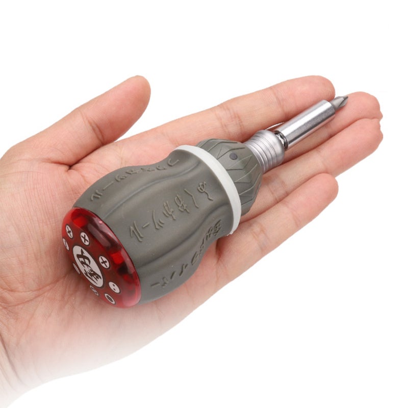 Ratchet Screwdriver Set: 8 Magnetic Adjustable Bits, Ergonomic Grip - Compact Portable Design, Ratcheting Screwdriver for Home Repair, DIY Projects, Professional Use - Image 5