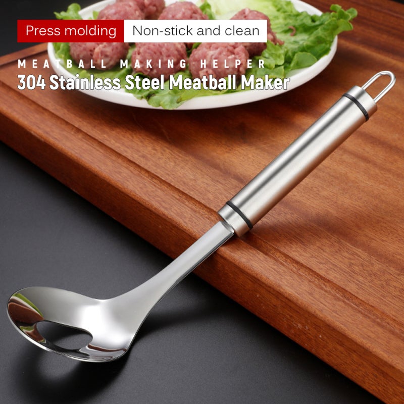 Meatball Maker 304 Food Grade Stainless Steel Spoon - Non-Stick Ergonomic Handle Kitchen Tool for Homemade Meatballs Shrimp Vegetable Balls Home Cooking - Image 3