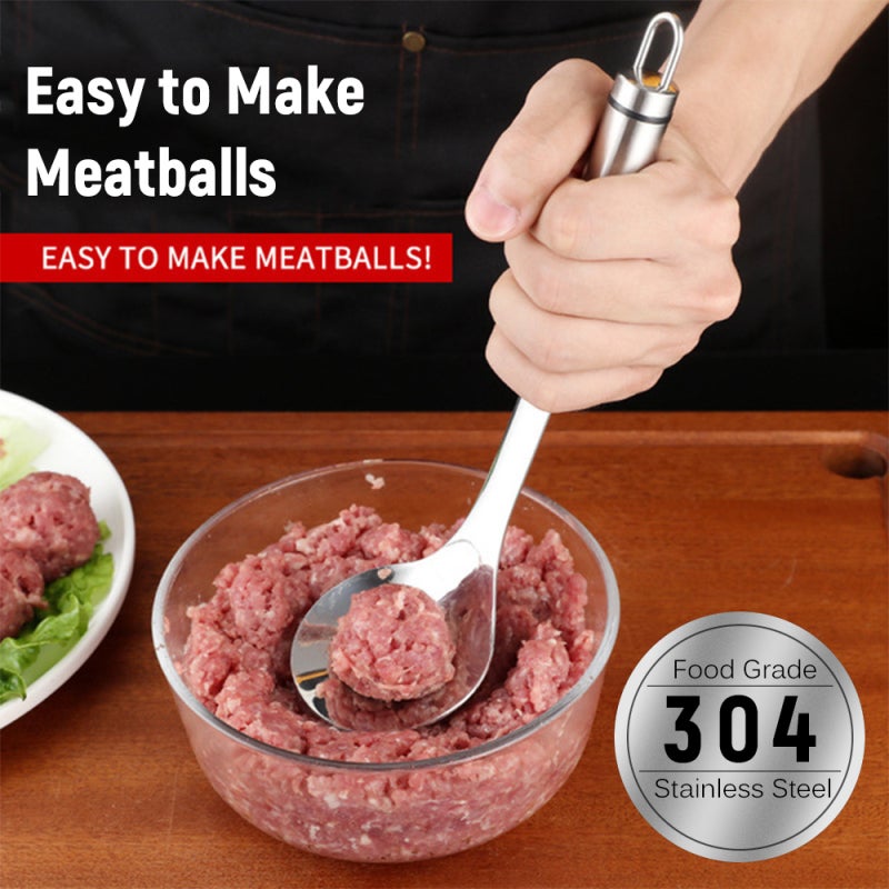 Meatball Maker 304 Food Grade Stainless Steel Spoon - Non-Stick Ergonomic Handle Kitchen Tool for Homemade Meatballs Shrimp Vegetable Balls Home Cooking - Image 5