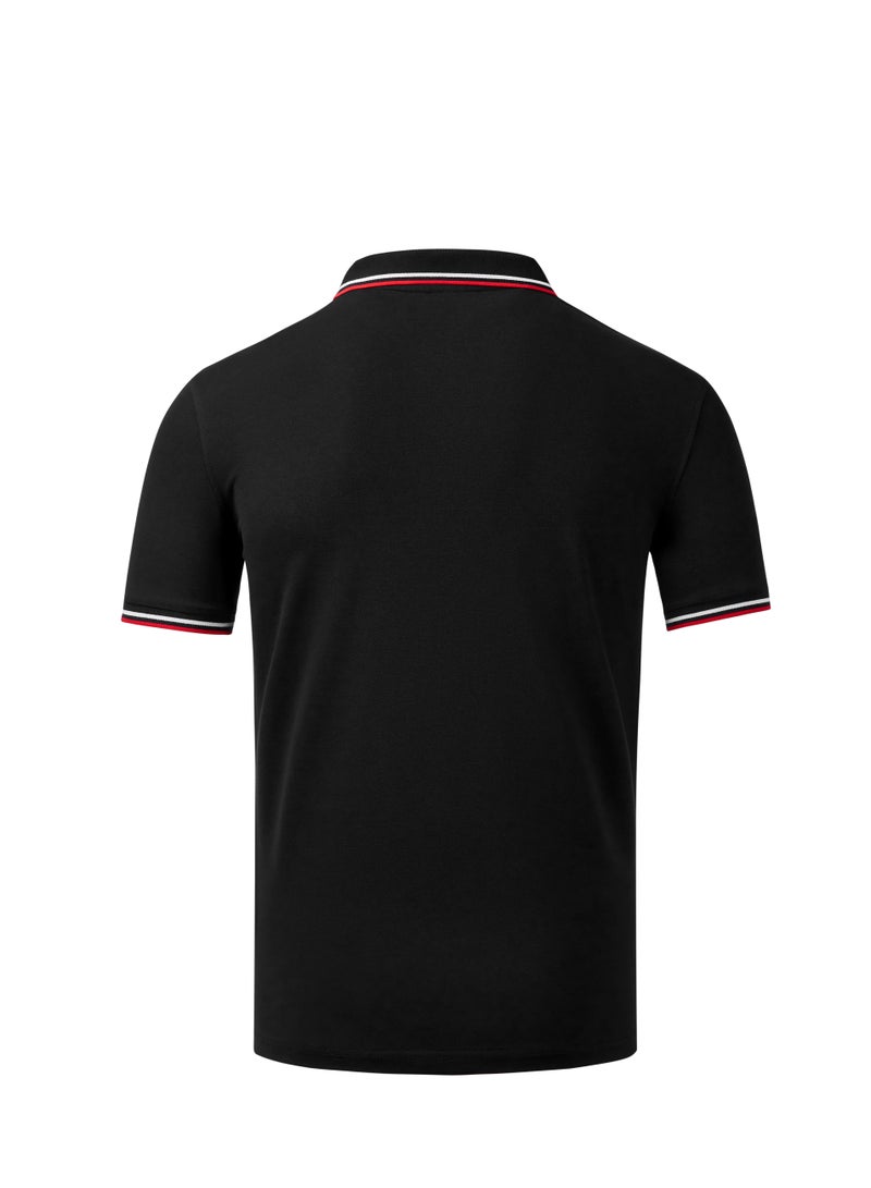 YEL PRO Men Quick Dry Breathable Elastic T-Shirt Black - Image 2