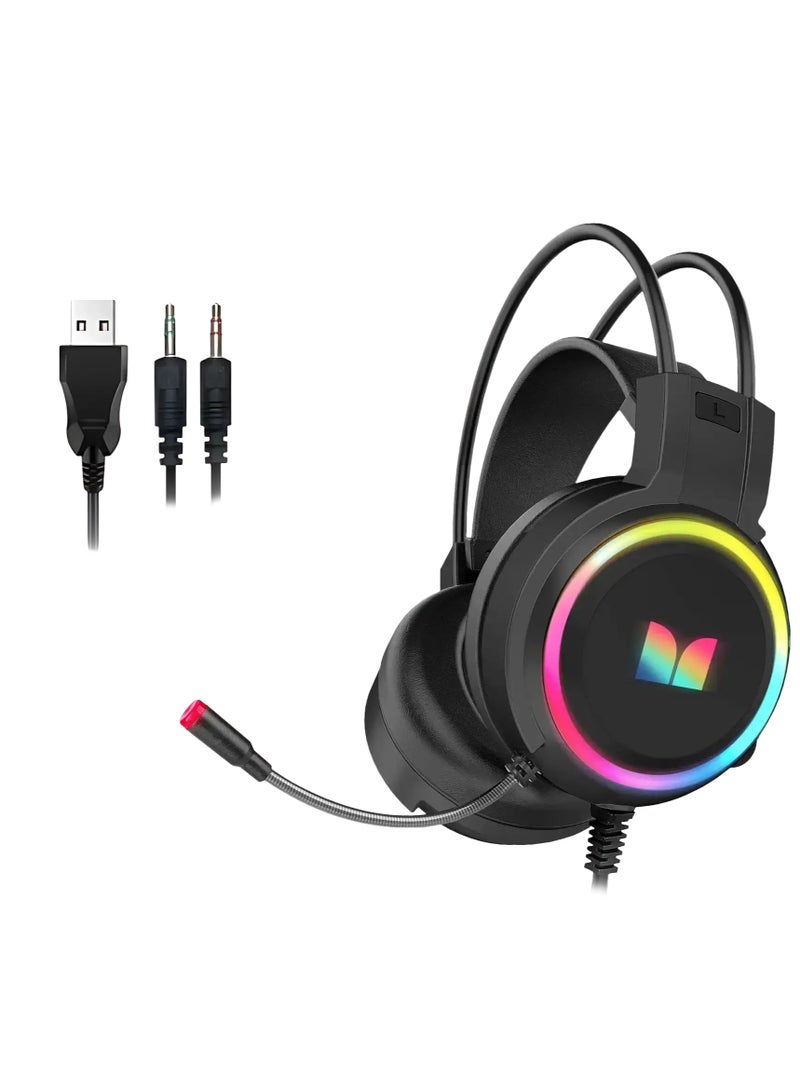 Monster Monster G902 Wired RGB Gaming Headset - Black  - Image 1