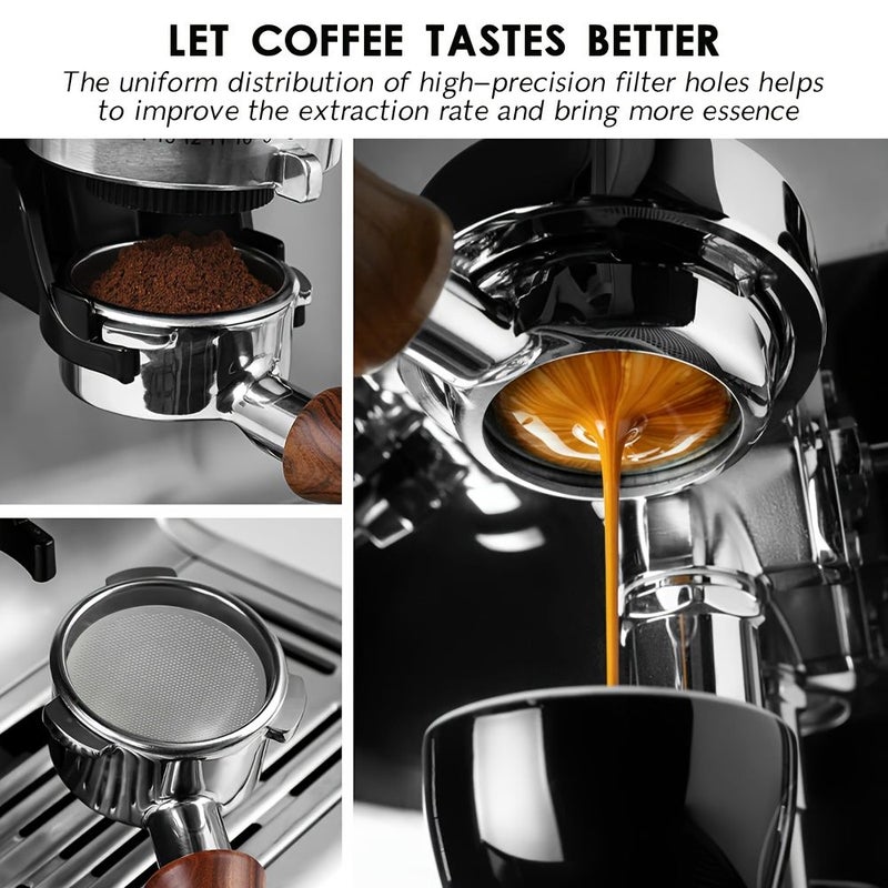 5Pcs 51mm Espresso Filter Baskets And Puck Screens Coffee Press Accessories Set - Image 4