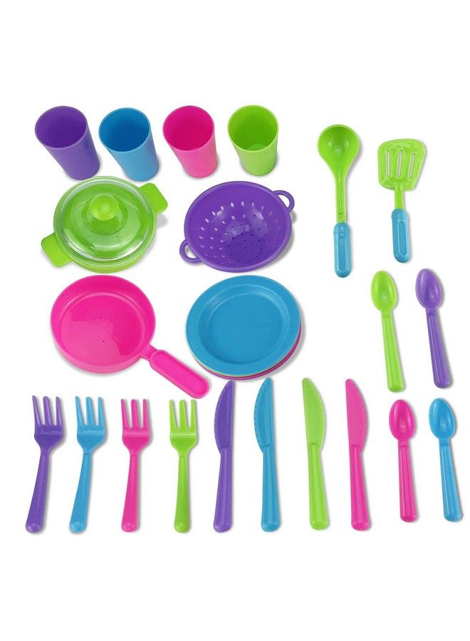 OUO Kids Super Durable Kitchen Toys Set, Pretend Play Children Dish Toy, Wash And Dry Tableware Dish Rack With Drainer (Great Gift For Kids) (27 Pieces) - Image 5
