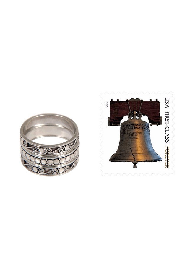 NOVICA مجموعة خواتم فضة استرلينية عيار .925 مصنوعة يدويًا من إندونيسيا (مجموعة من 3 خواتم) عرض الحلقة 10 مم 'معًا' (مجموعة من 3) - Image 3