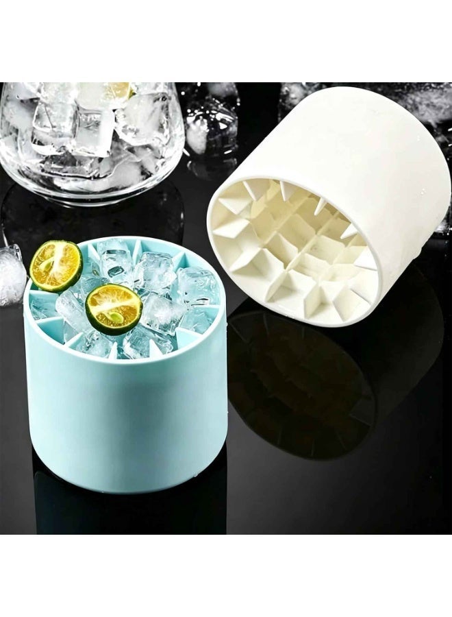 Mini Ice Squeeze & Release Cylinder, 3-Pack,Free 304 Stainless Steel Ice Cube Tong,Mini-Ice Cube Makers,Summer Drink Essentials - Image 4