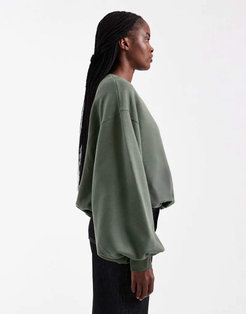 Topshop Long Sleeve BUBBLE HEM SWEATSHIRT