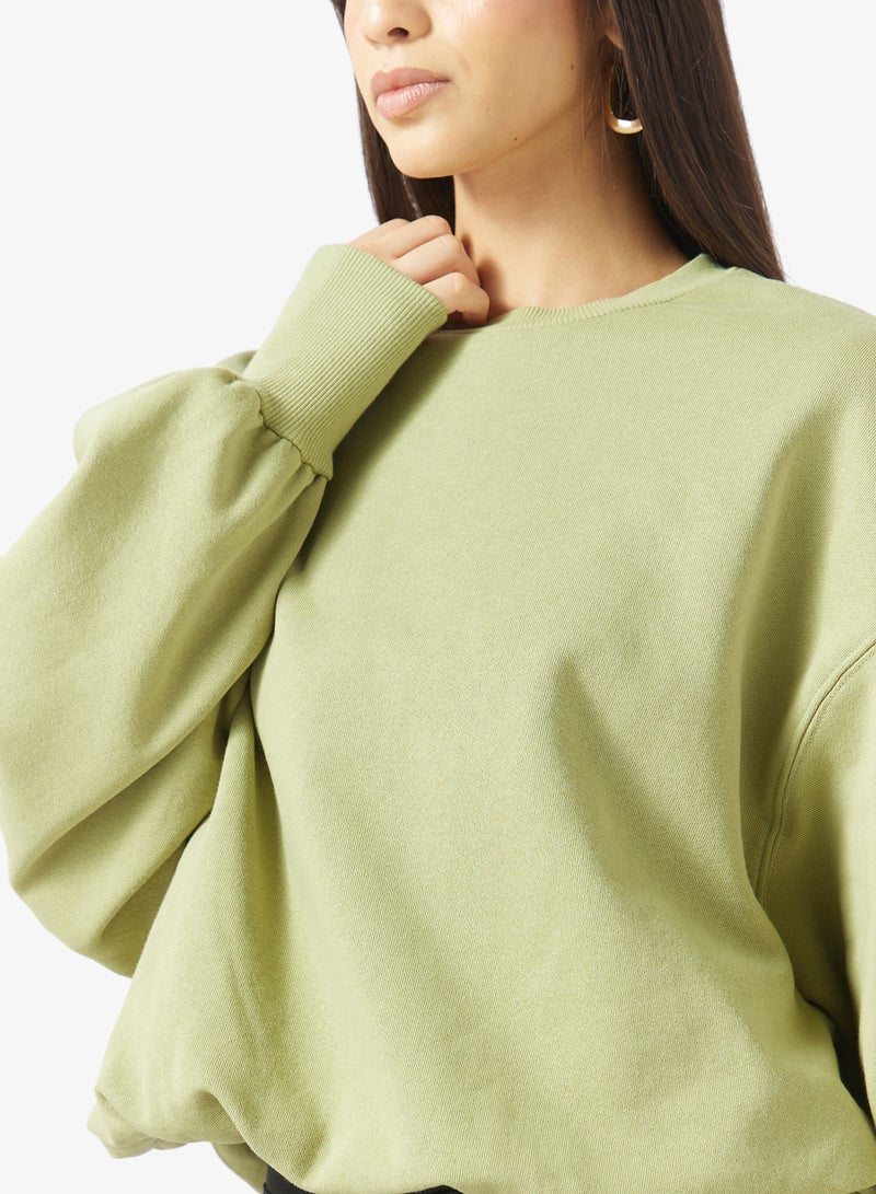 TOPSHOP Long Sleeve BUBBLE HEM SWEATSHIRT - Image 3