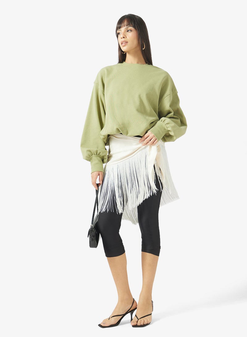 TOPSHOP Long Sleeve BUBBLE HEM SWEATSHIRT - Image 4