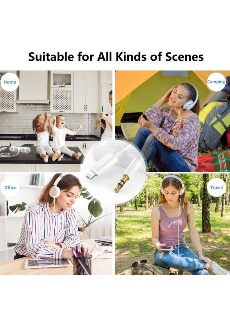 BGM - Aux Cord for iPhone, Apple MFi Certified esbeecables Lightning to 3.5mm Aux Cable for Car Compatible with iPhone 12 11 XS XR X 8 7 6 iPad iPod to Car Home Stereo Speaker Headphone - Image 1