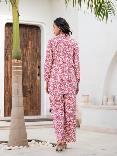 Kalaanj Reyon Bland Regular Women Kurta Set (KALSS24SK-6_SP-64-L_Pink - Image 4
