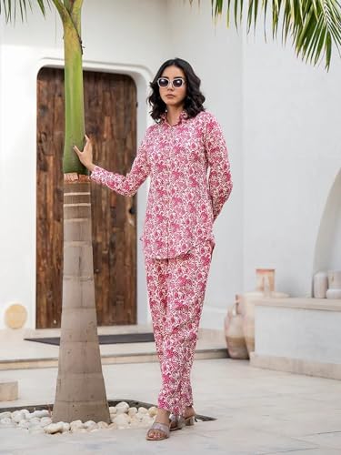 Kalaanj Reyon Bland Regular Women Kurta Set (KALSS24SK-6_SP-64-L_Pink - Image 2