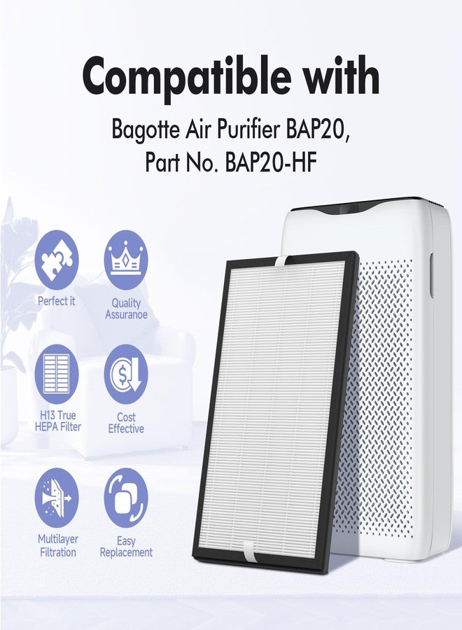 Harebery 2 Pack BAP20 Filter Replacement, Compatible with Bagotte BAP20 Purifier, 3-Stage Filtration - Image 2