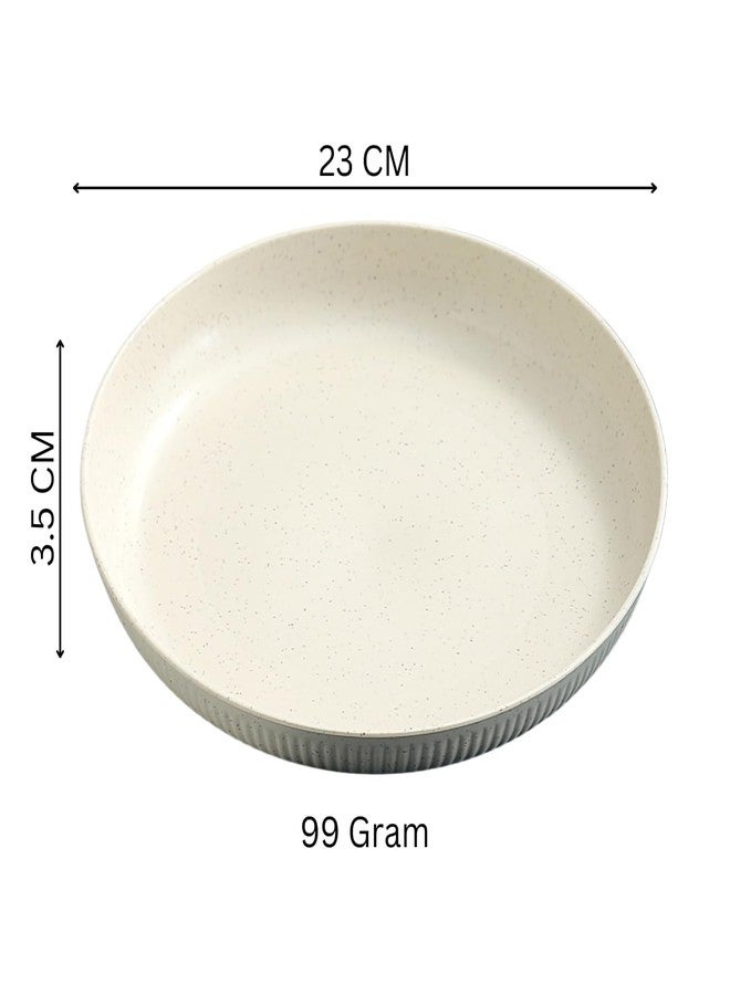 Vortipu 9.05" Unbreakable Dinnerware, Dishwasher & Microwave Safe, Ideal for Kids, Toddlers & Adults - Perfect for Salads, Snacks & More Degradable Lightweight Wheat Straw Plates (12, Beige) - Image 3