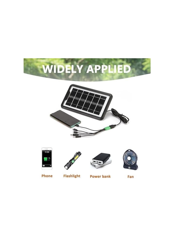 Generic Portable Solar Panel, 3.5W, Crystalline, with DC Port, for Powering Small Devices (Charging Cables Not Included) - Image 1