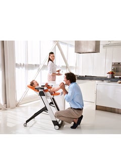 Peg Perego Peg Perego Siesta Follow Me High Chair With Reclinable 5-Point Harness Double Removable Tray And Cup Holder 59 L X 105 H X 79 D - Red Berry Upto 3 Yrs  - Image 5
