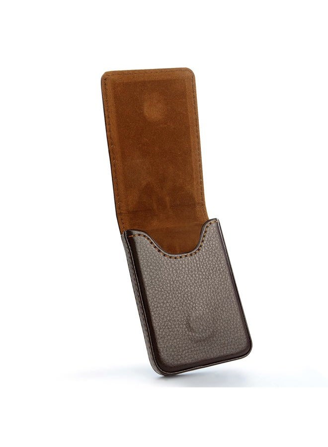 Ocadux Leather Business Card Holder for Men or Women with Magnetic Shut, Hold 25 Business Cards, Coffee - Image 4