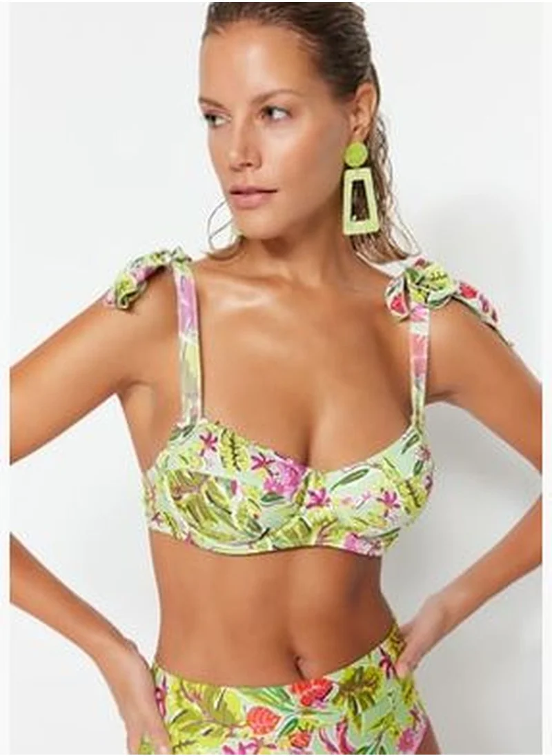 trendyol Floral Pattern Underwire Bikini Top TBESS22BU0138