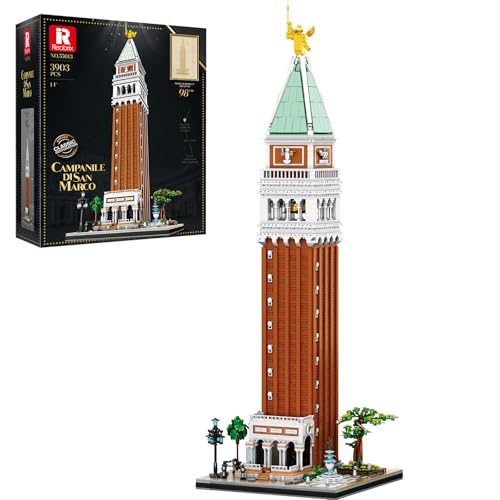 Reobrix Architecture Building Set for Adults Venice Landmark Tower St Marks Campanile Model Kit Creative Home Office Decor Toy Great Gift Idea for Teens 14 - Image 1