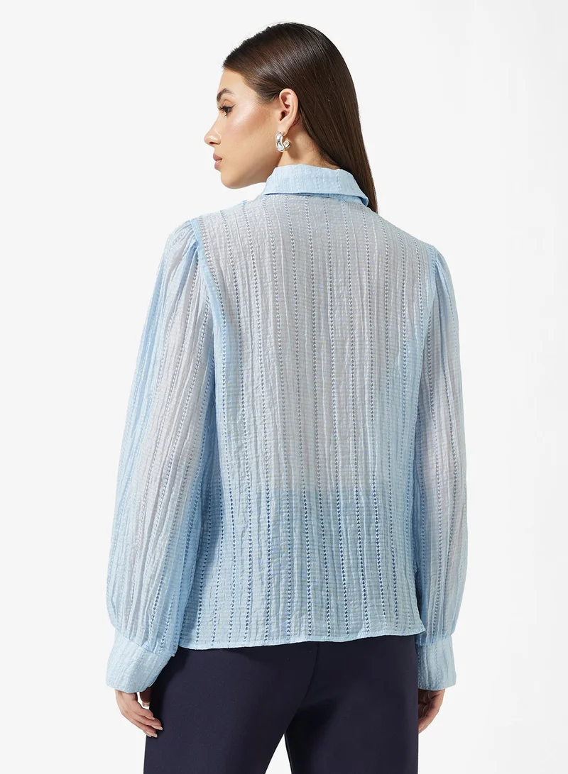 ELLA Button Shirt With Lace