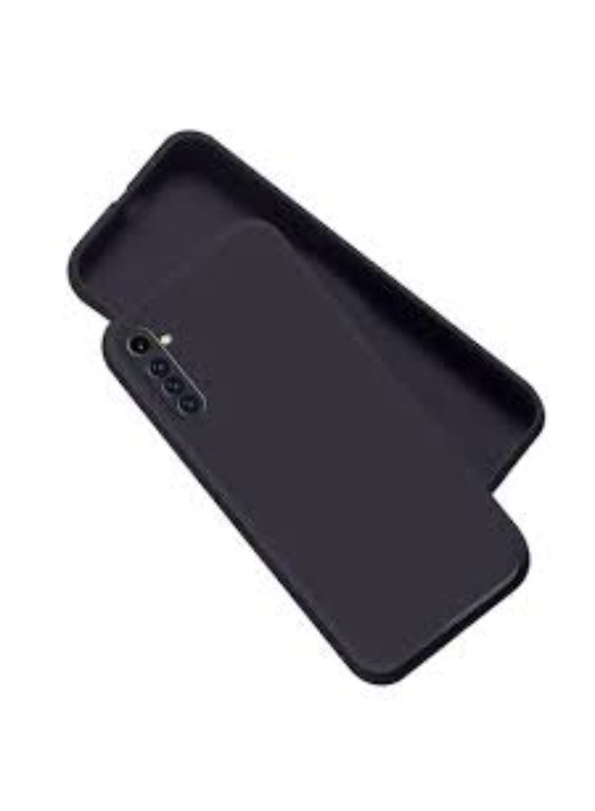غطاء واقي لهاتف Realme 6i، غطاء خلفي ناعم رفيع من TPU، غطاء سيليكون مرن متوافق مع Realme 6i - أسود