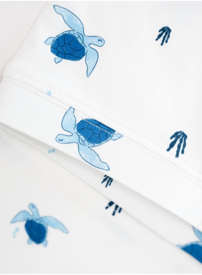Hushabye – Bamboo Pyjamas for Kids – Turtle Print - Image 3