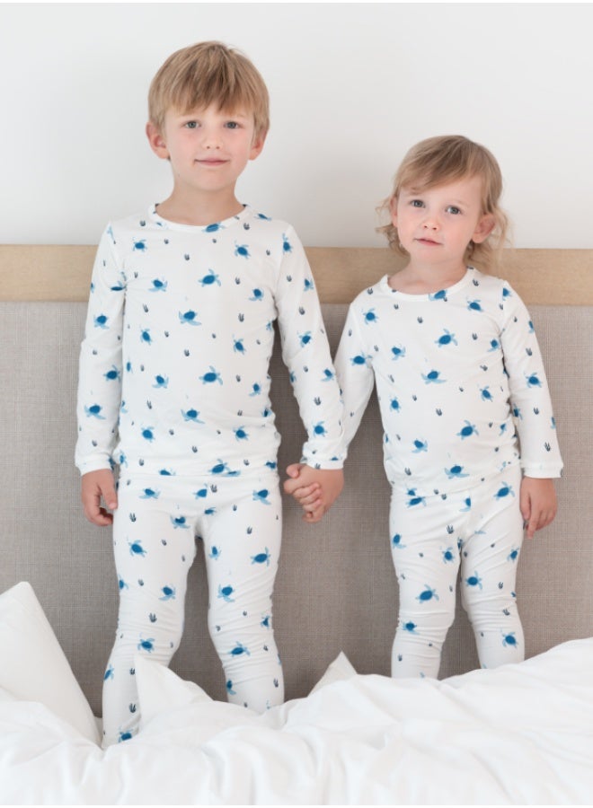 Hushabye – Bamboo Pyjamas for Kids – Turtle Print - Image 1