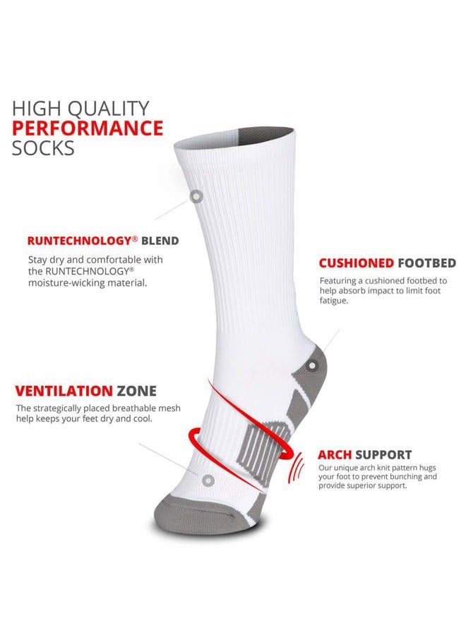 ChalkTalkSPORTS Custom Team Number Crew Socks | Athletic Socks | White | 16 - Image 4