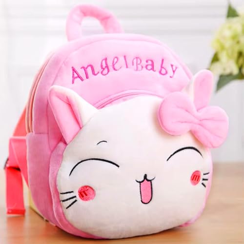 ADISA Kids Backpack Toddler Bag Back Pack Plush Cartoon for Girls and Boys 1-5 Years (BP103-PIN) - Image 2