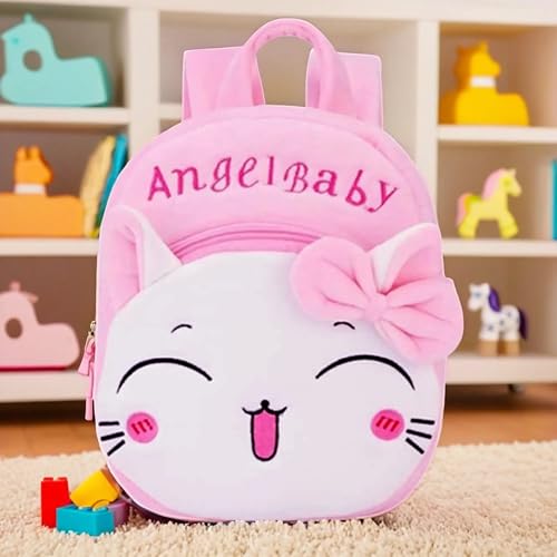 ADISA Kids Backpack Toddler Bag Back Pack Plush Cartoon for Girls and Boys 1-5 Years (BP103-PIN) - Image 3