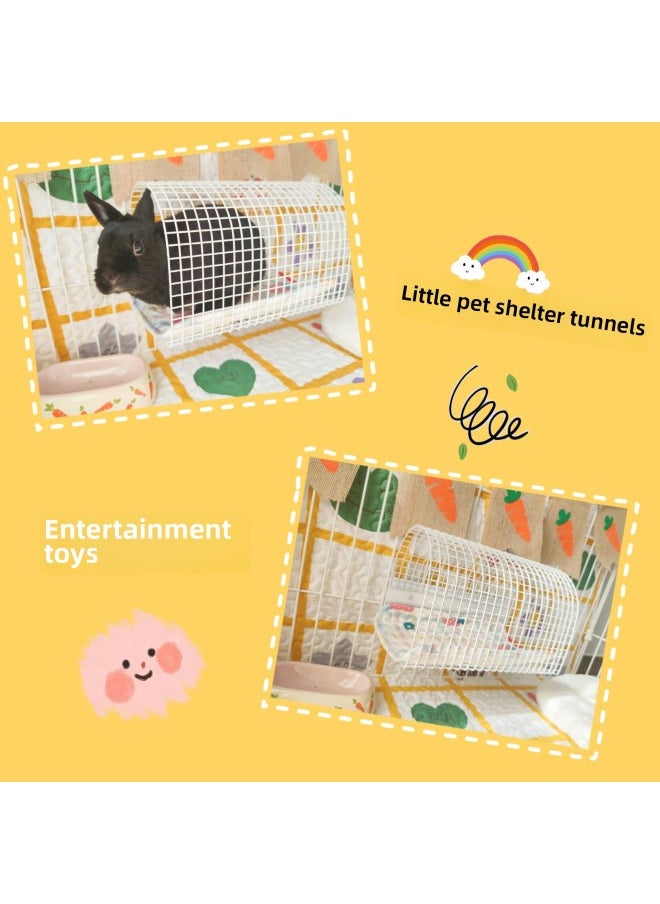 Aerial Tunnel, Channel Arch, Round Shelter, Fixable, Staircase, Rabbit, Pig, Chinchilla Toy Rabbit-Color:A Piece Of Flower Anti-slip Mat [excluding Tunnel]  - Image 2