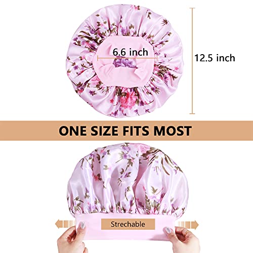 Heniho 10PCS Satin Bonnets for Women Sleeping, Large Braids Bonnet Wide Band Hair Bonnets - Image 3