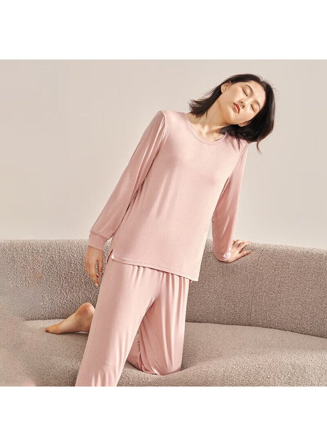 Agentmuse Men's Tencel 60s Modal Long Sleeve Two-piece Pajama Set Ultra-soft Bare Feeling Couples Casual Loungewear - Image 5