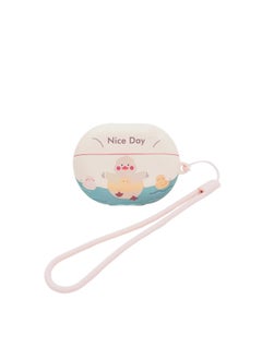 For HuaweiFreebuds Pro3/2 Wireless Bluetooth Headset Cartoon Creative Se3/4i/5i/Pro Soft-Color:Soft Case + Lanyard-nice Day Duck-Model:For HuaweiFreebuds 4/4E (protective Sleeve)