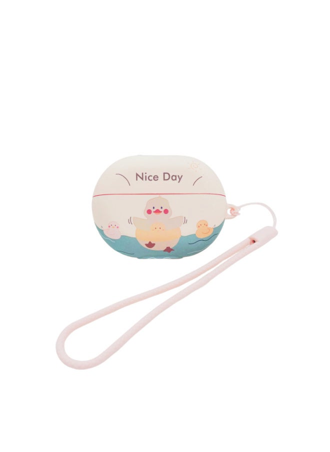 Generic - For HuaweiFreebuds Pro3/2 Wireless Bluetooth Headset Cartoon Creative Se3/4i/5i/Pro Soft-Color:Soft Case + Lanyard-nice Day Duck-Model:For HuaweiFreebuds 4/4E (protective Sleeve) - Image 1