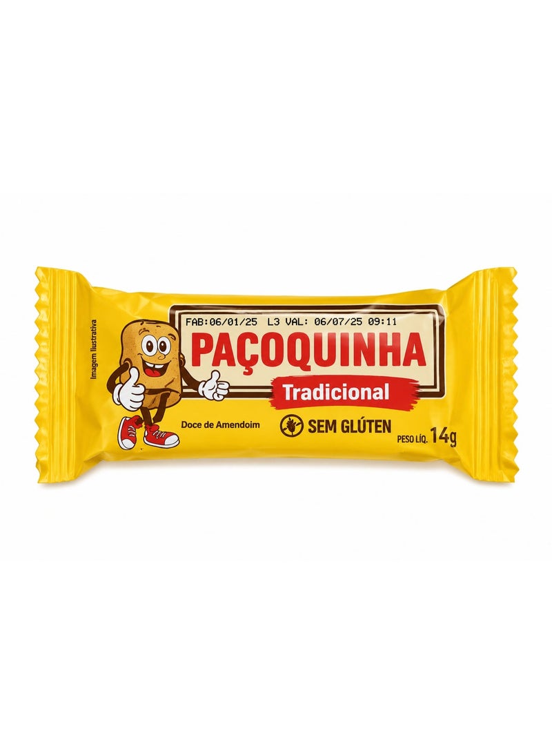 DaColonia Paçoquinha Traditional Peanut Butter Crumble, Gluten Free, 100 Pieces, 1.4 kg - Image 2