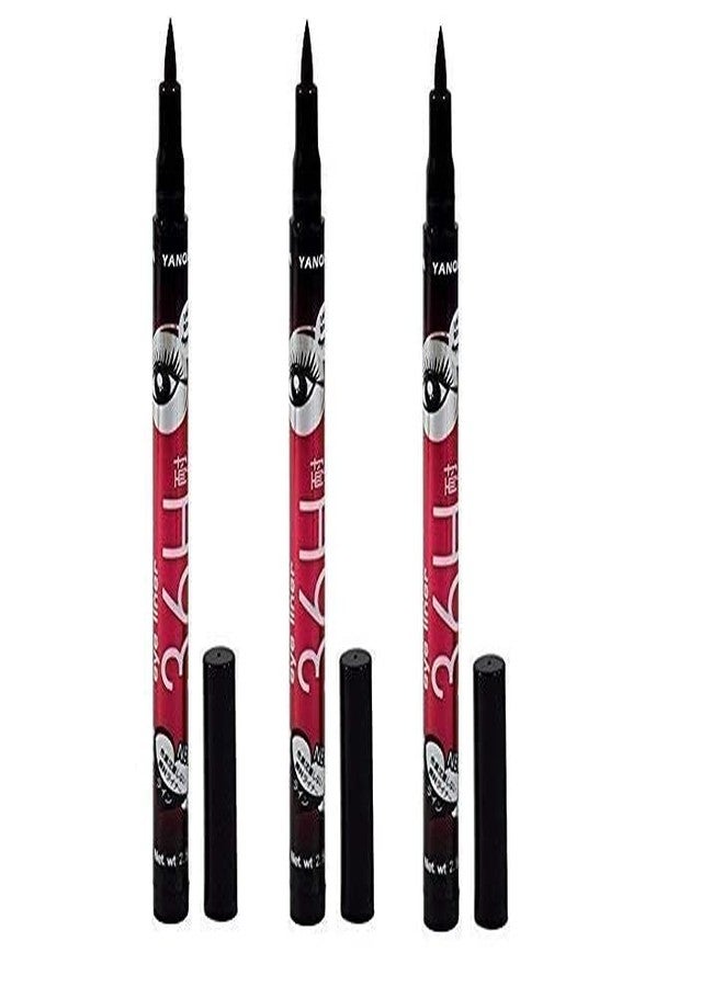 Kezona Waterproof Black Liner Sketch Pen for Women and Girls for Liquid Eye Makeup, Long Lasting, and Extra Shine (Pack of 3) - Image 1