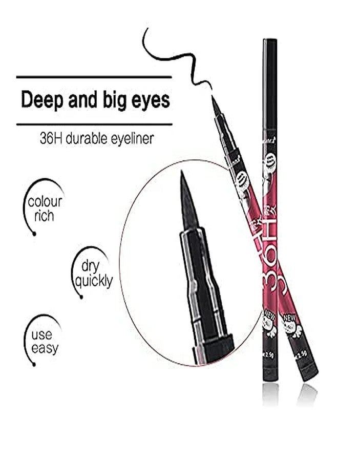 Kezona Waterproof Black Liner Sketch Pen for Women and Girls for Liquid Eye Makeup, Long Lasting, and Extra Shine (Pack of 3) - Image 4