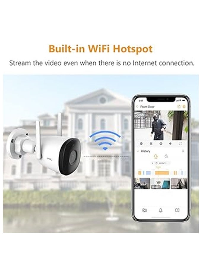 2MP Smart Color IP67 Outdoor Security Camera/ Color Night Vision/Up to 256GB SD Card/ Human Detection/ Built-in Spotlight/ Built-in Hotspot/ Bullet 2E - pzsku/Z3B96CA9FE2AF0B37DD05Z/45/_/1740322494/05f437eb-9381-4087-a942-747fc94ce609