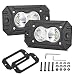 Auto Power Plus LED Pod Lights Flush Mount Auto Power Plus 2PCS 4 Inch Off Road Driving Lights Flush LED Light Bar Combo Backup Work Light Bumper Cube Light for Truck Pickup UTV ATV Boat 4x4 - Image 2