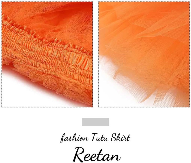 REETAN Tutu Skirt Ballet 6 Layered Tulle Short Tutus for Women - Image 4