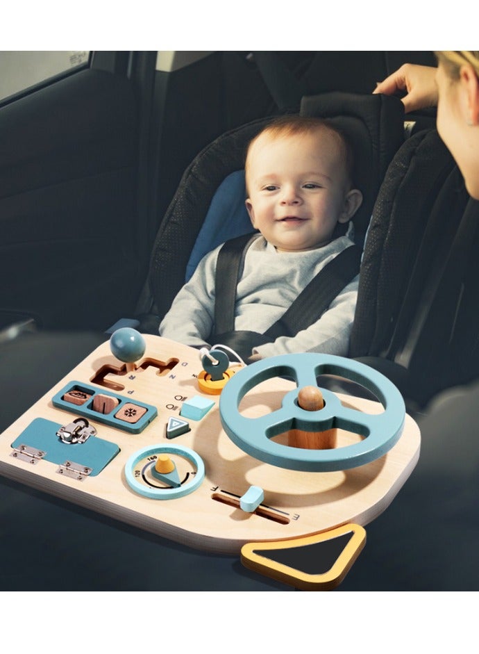 Early Childhood Education Simulation Steering Wheel Board Children's Play House Learning Driving Puzzle Toys - Image 2