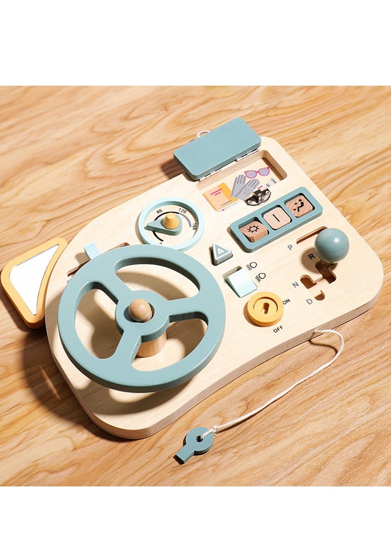 Early Childhood Education Simulation Steering Wheel Board Children's Play House Learning Driving Puzzle Toys - Image 3