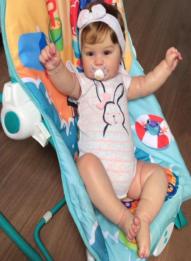 Anano Reborn Baby Dolls Realistic Girl Maddie 20 Inch Full Body Silicone Vinyl Anatomically Correct Washable Soft Baby Doll Girl That Look Real with Blonde Hair Bedtime Playmate for Kids - Image 3