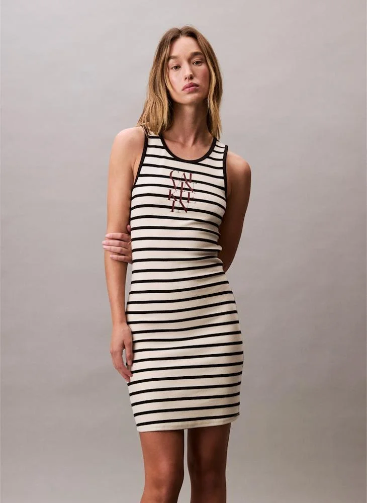 Calvin Klein Jeans Logo Stripe Mini Dress