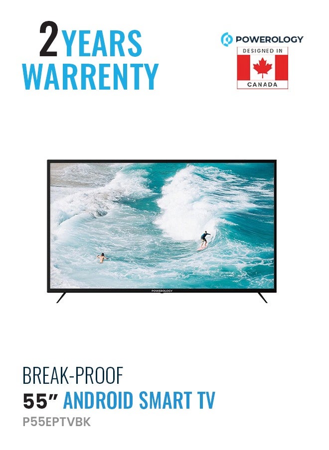 تلفزيون أندرويد 4K مقاوم للانفجار مقاس 55 بوصة مع إطار فائق النحافة وزجاج مقوى بدرجة طيران / واي فاي / بلوتوث / تلفزيون ذكي 4K UHD - أسود - pzsku/Z3B9715B178338C02A993Z/45/1741487911/638ac56d-b136-44d9-a5c8-e3d5dca9fee9