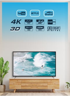 باورولوجي تلفزيون أندرويد 4K مقاوم للانفجار مقاس 55 بوصة مع إطار فائق النحافة وزجاج مقوى بدرجة طيران / واي فاي / بلوتوث / تلفزيون ذكي 4K UHD - أسود  - Image 1